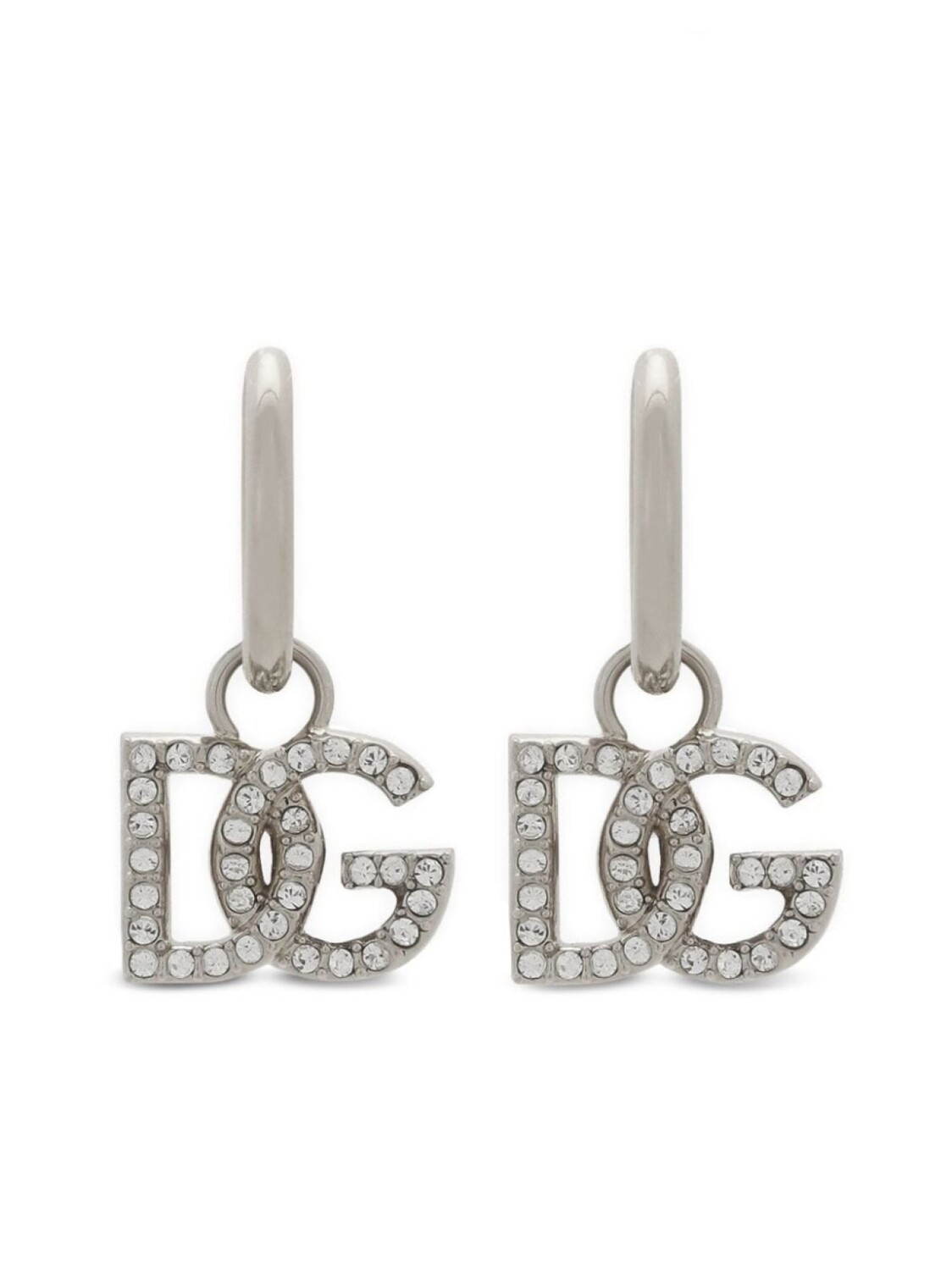 

Серьги-кольца с подвеской-логотипом Dolce & Gabbana, серебряный