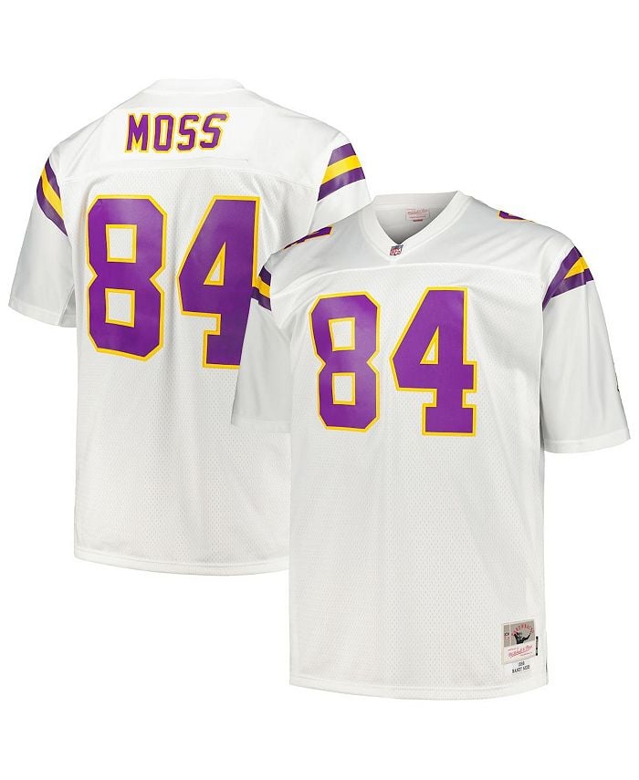 

Мужская белая майка Рэнди Мосса Minnesota Vikings Big and Tall 1998 года Legacy пенсионера Mitchell & Ness, белый