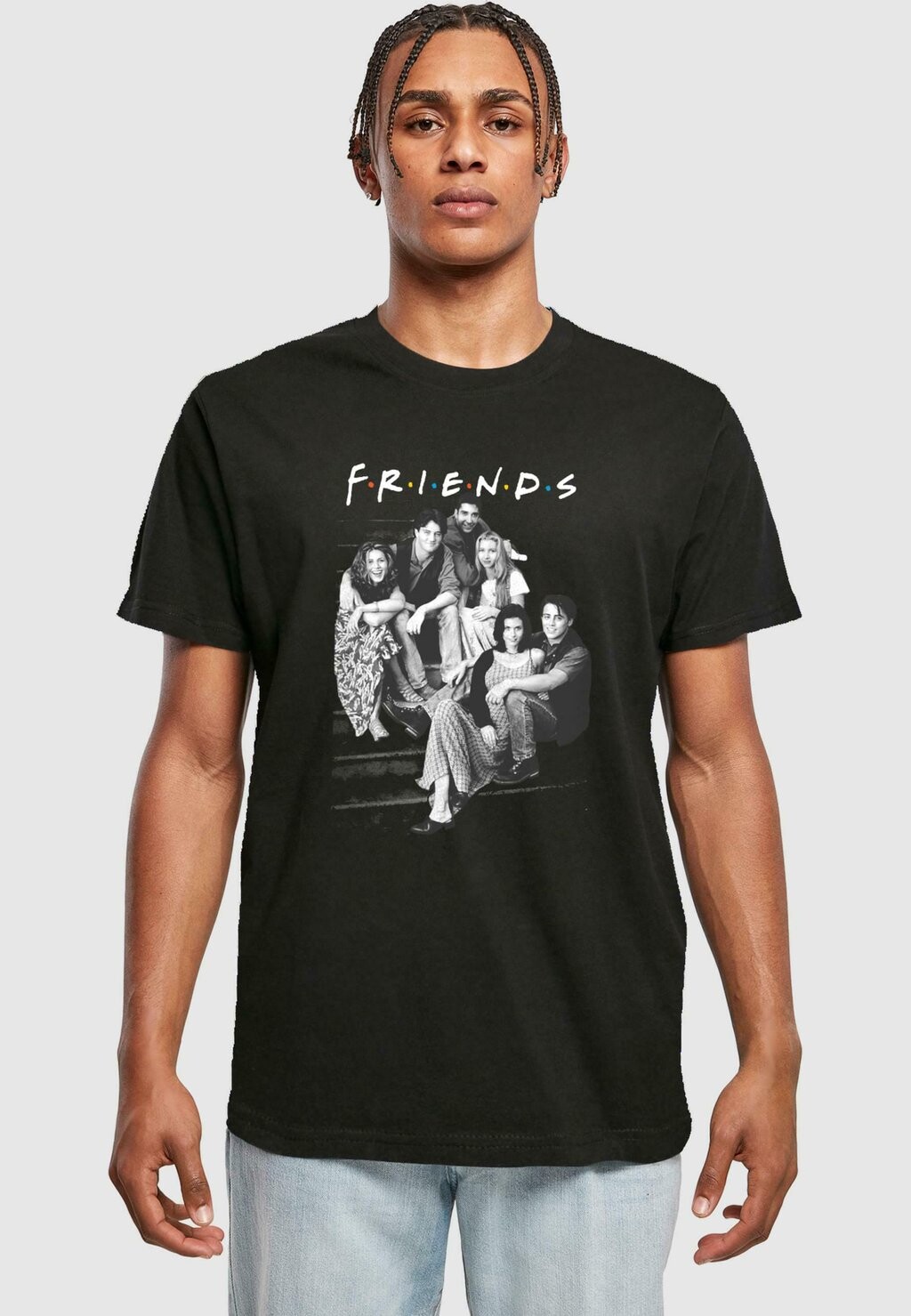 

Футболка с принтом Friends Group Stairs ABSOLUTE CULT, черный
