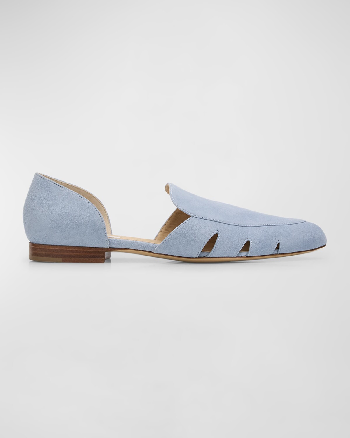 

Замшевые балетки Rory Gabriela Hearst, цвет Stone Blue