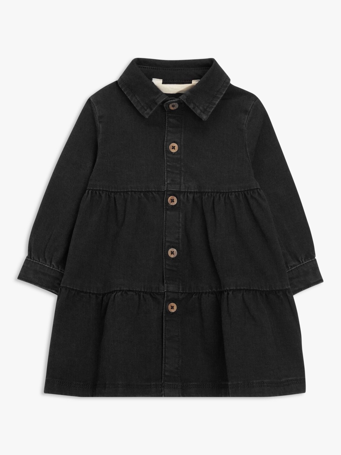 

Детское джинсовое многоярусное платье John Lewis, черный