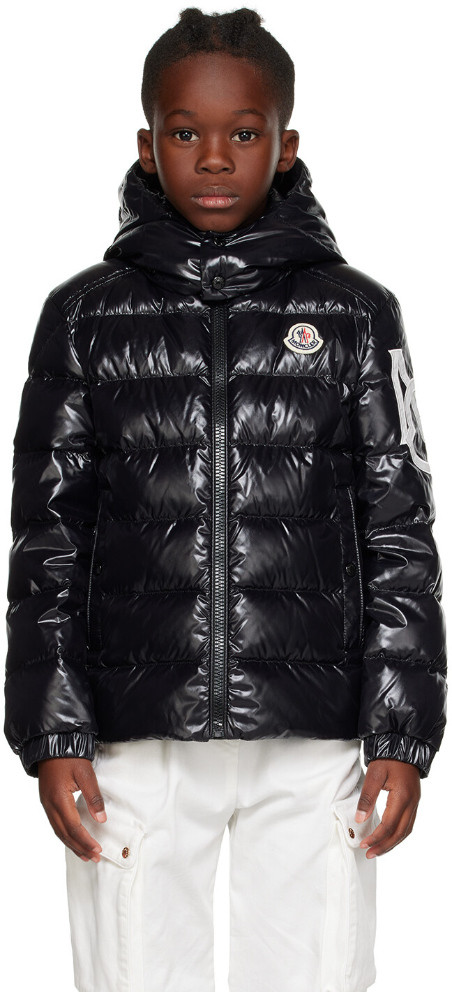 

Moncler Enfant Kids Черный пуховик Saulx
