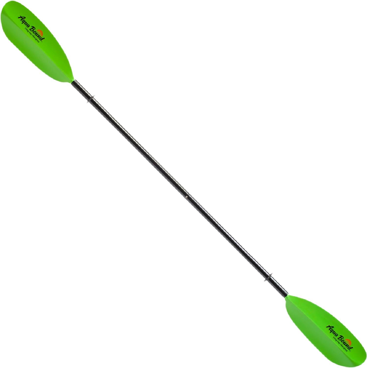 Двухкомпонентное весло для каяка Sting Ray из стекловолокна с кнопками Aqua Bound, зеленый