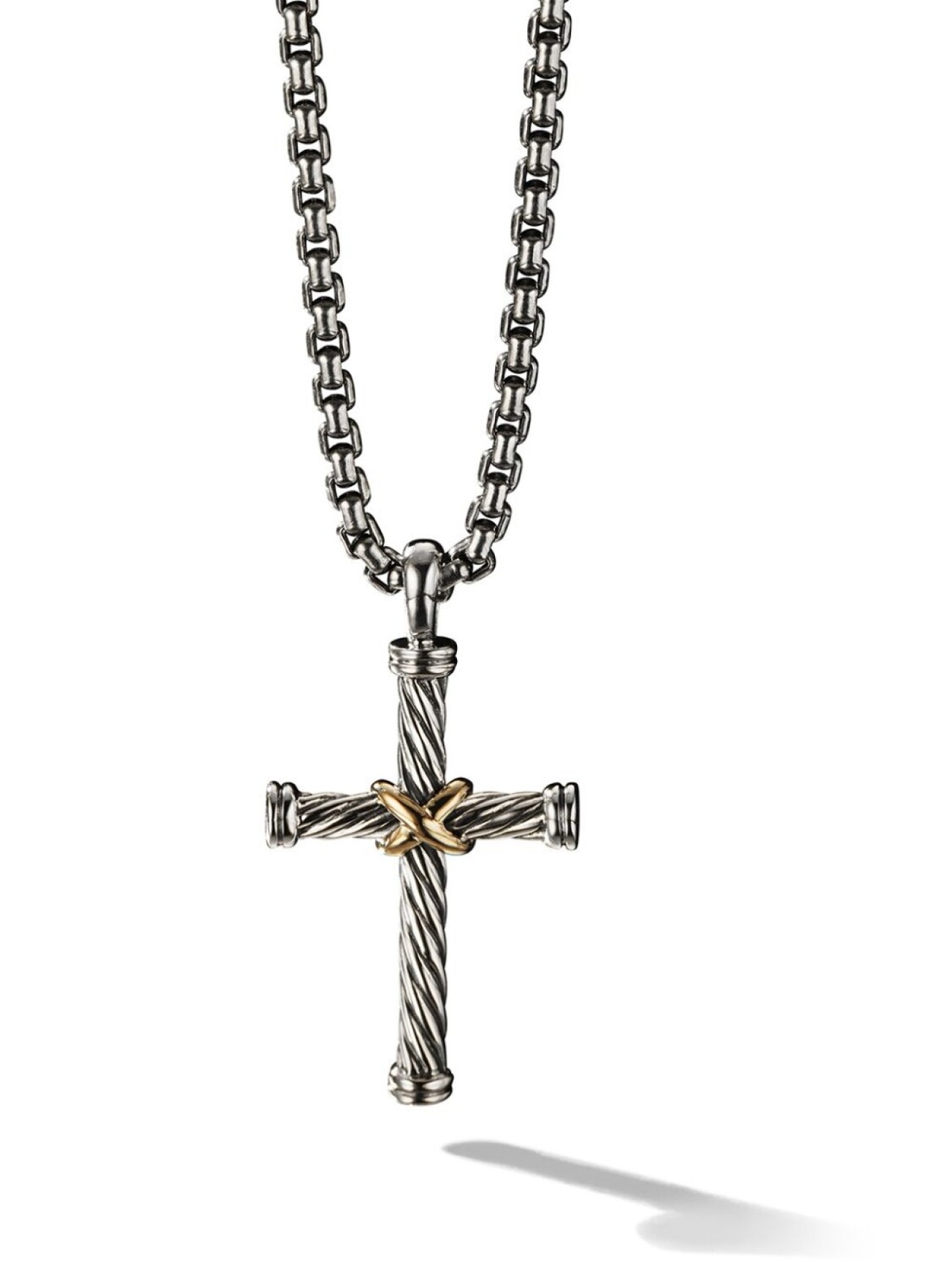 

Подвеска Cable Cross из желтого золота и серебра David Yurman