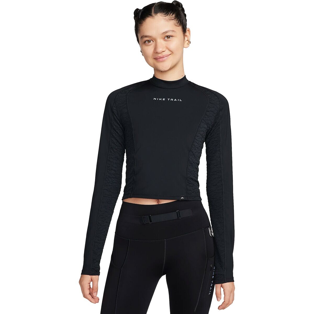 

Топ с длинными рукавами trail dri-fit Nike, цвет black/black/dark smoke grey