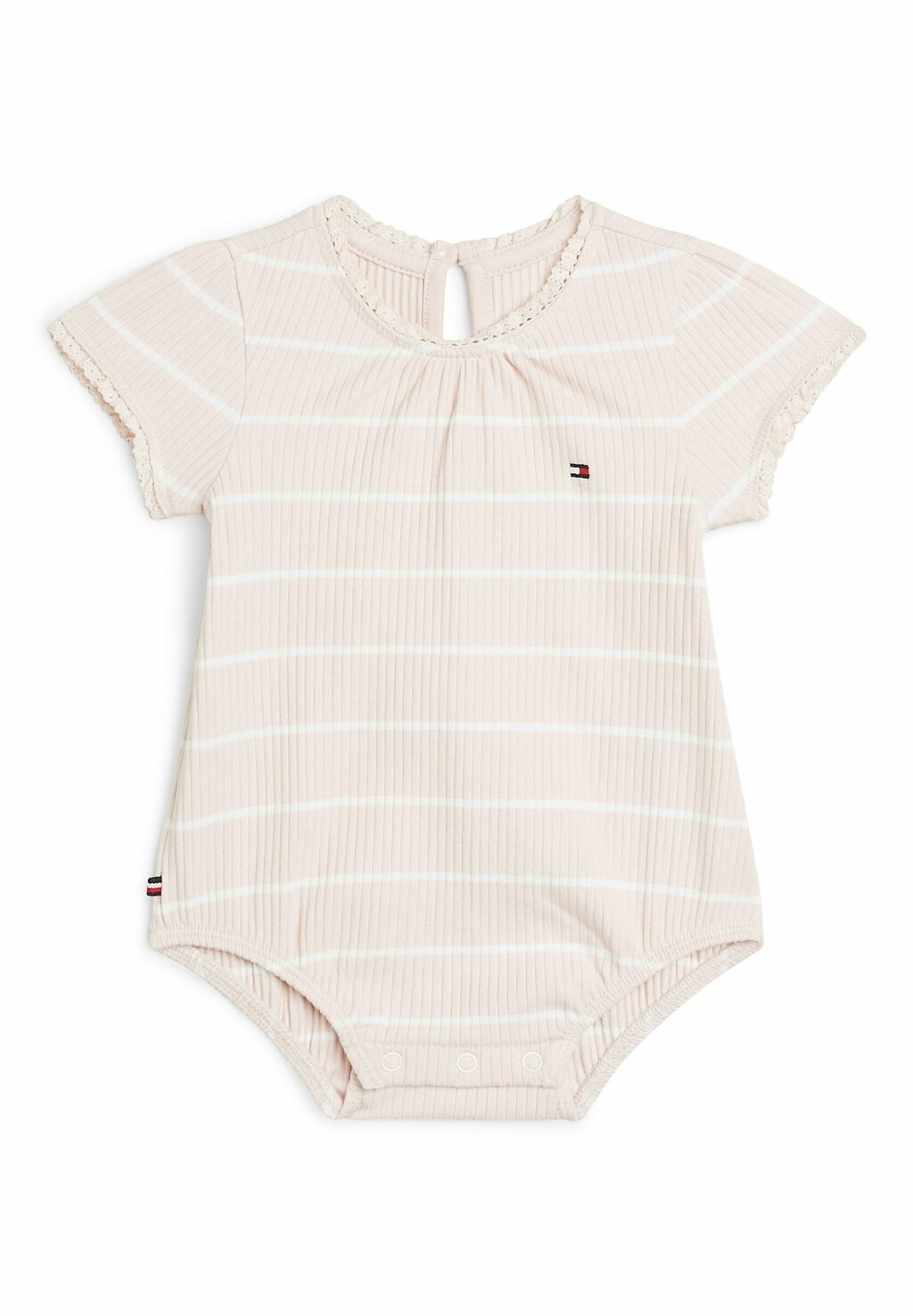 

Боди STRIPE SHORT SLEEVE Tommy Hilfiger, цвет whimsy pink white stripe