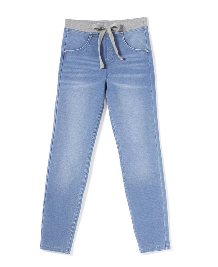 Толстовка для больших девочек, джинсовые леггинсы Hue, синий фотографии