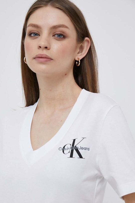 

Хлопковая футболка Calvin Klein Jeans, белый