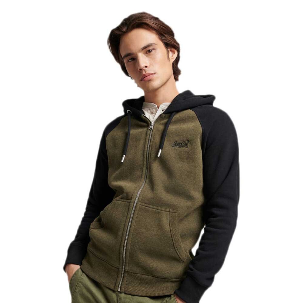 

Толстовка Superdry Vintage Logo Baseball Full Zip, зеленый