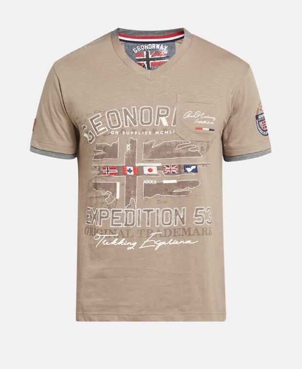 

Футболка Geographical Norway, серо-коричневый