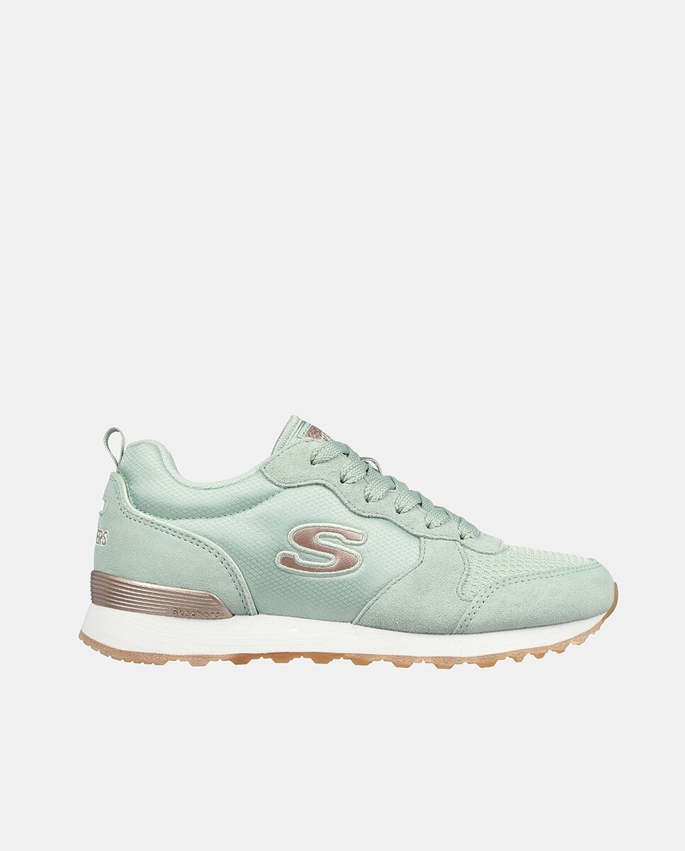 

Женские кроссовки Sport OG 85 Gold'n Gurl с низким берцем и кружевной застежкой Skechers, зеленый