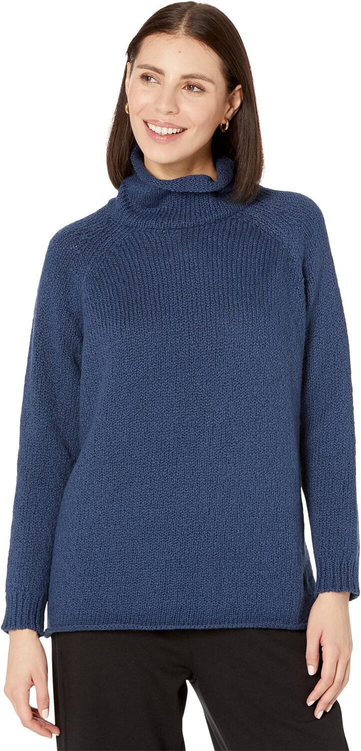 

Пуловер с водолазкой реглан Eileen Fisher, цвет Adriatic