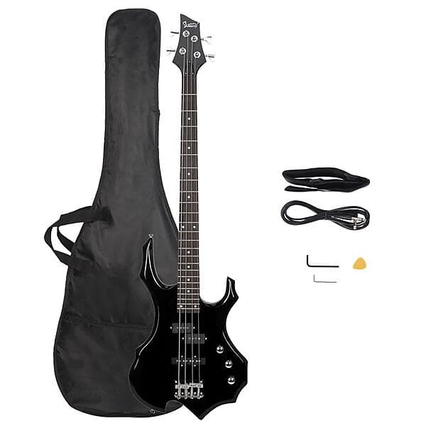 

Басс гитара Glarry Burning Fire Electric Bass Guitar Full Size 4 String Black