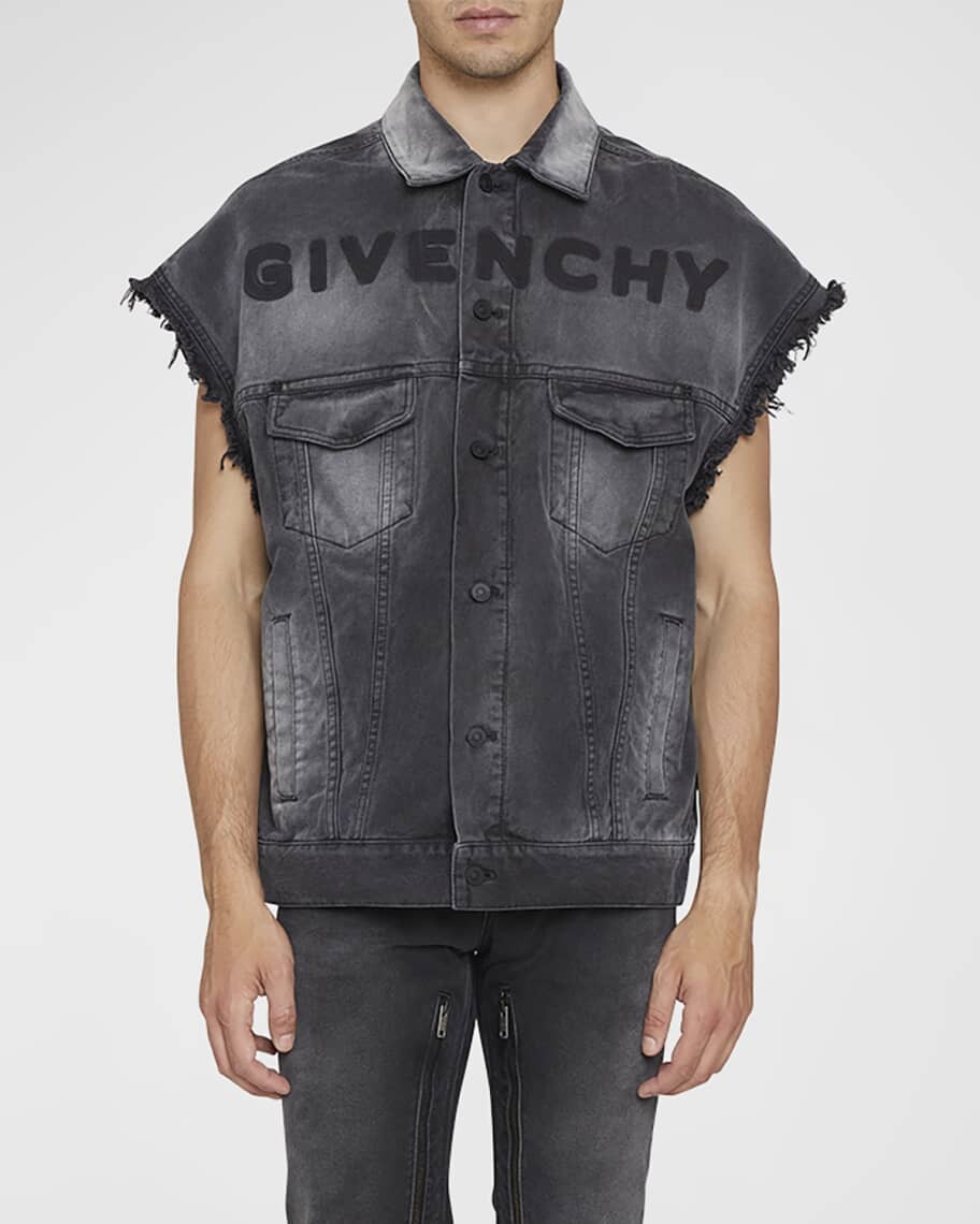 

Мужской джинсовый жилет с логотипом Givenchy, Серый