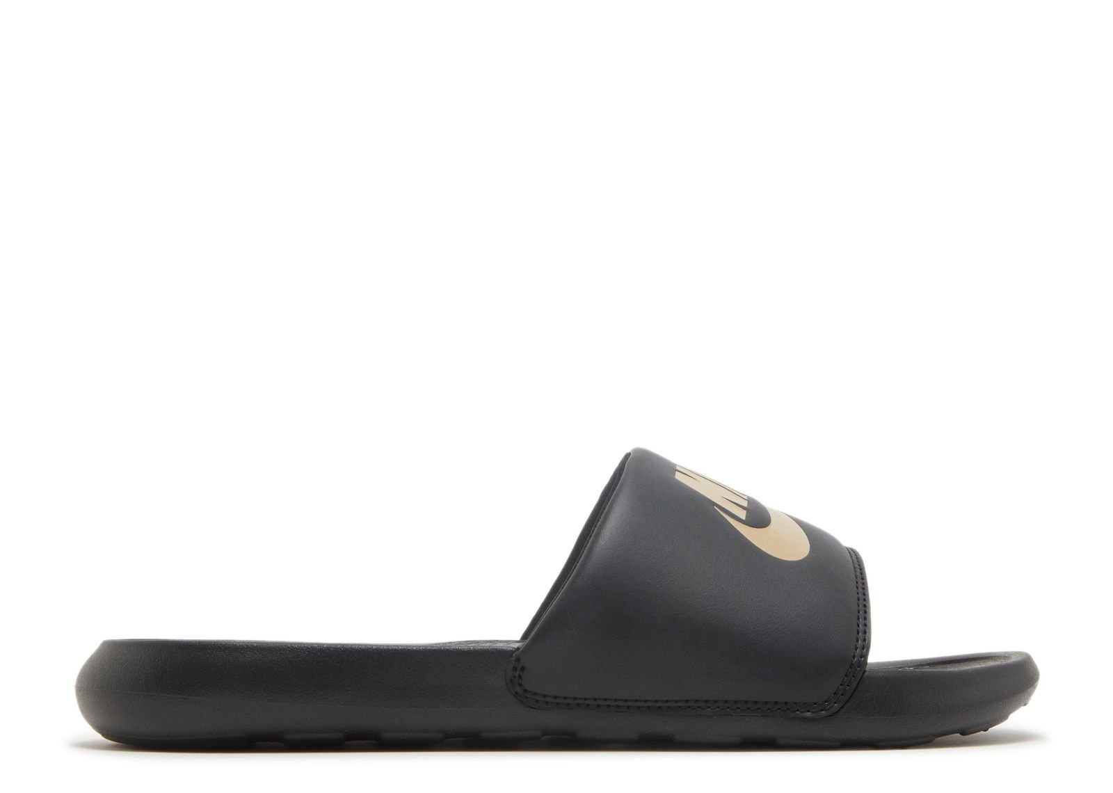 

Кроссовки Nike Victori One Slide 'Black Metallic Gold', черный