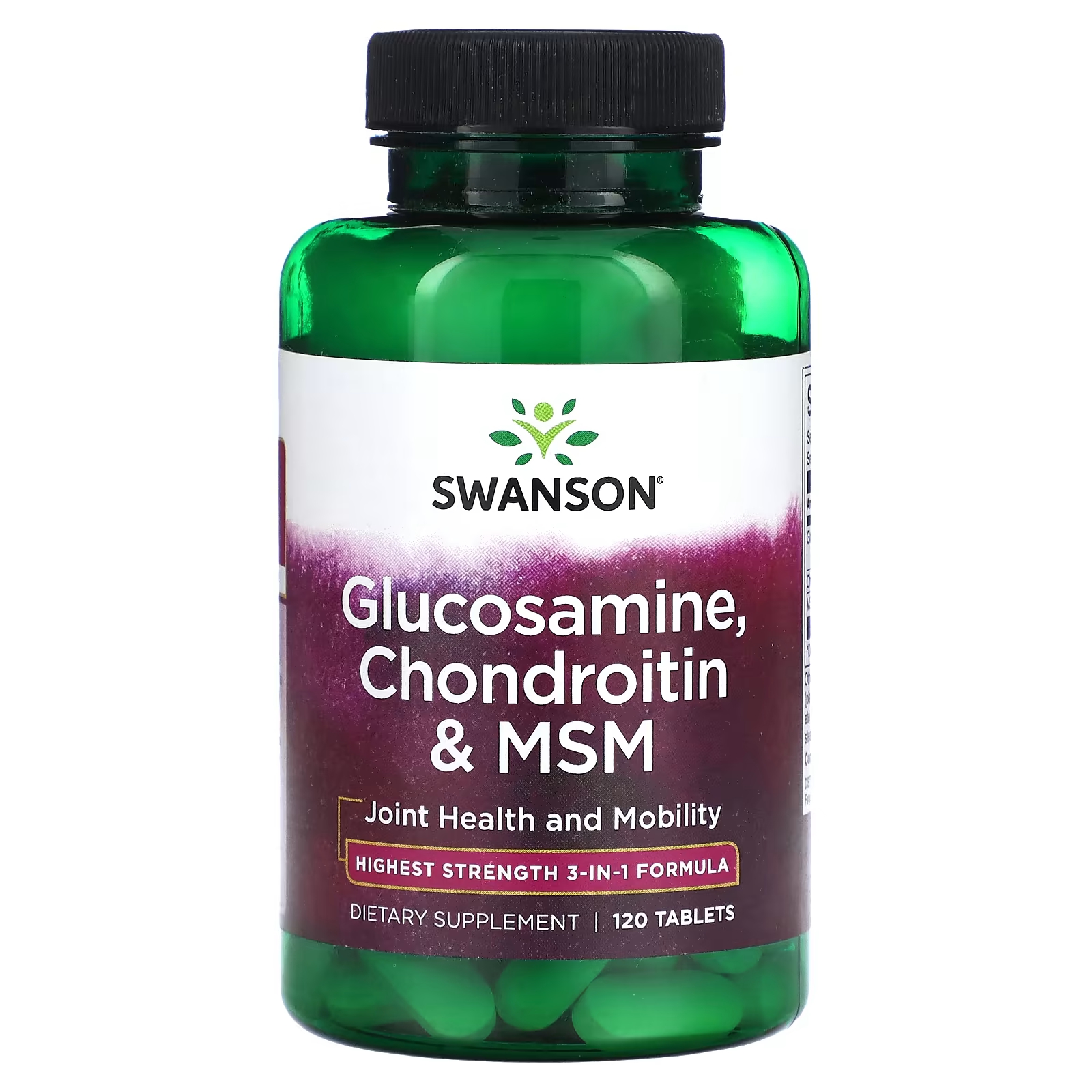 глюкозамин хондроитин мсм для суставов Пищевая добавка Swanson Глюкозамин-хондроитин и МСМ