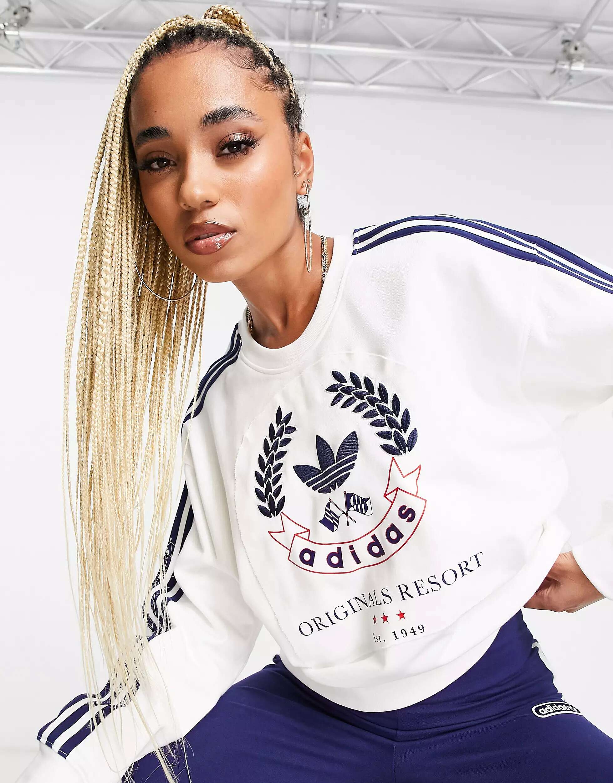 Синяя толстовка adidas Originals Resort