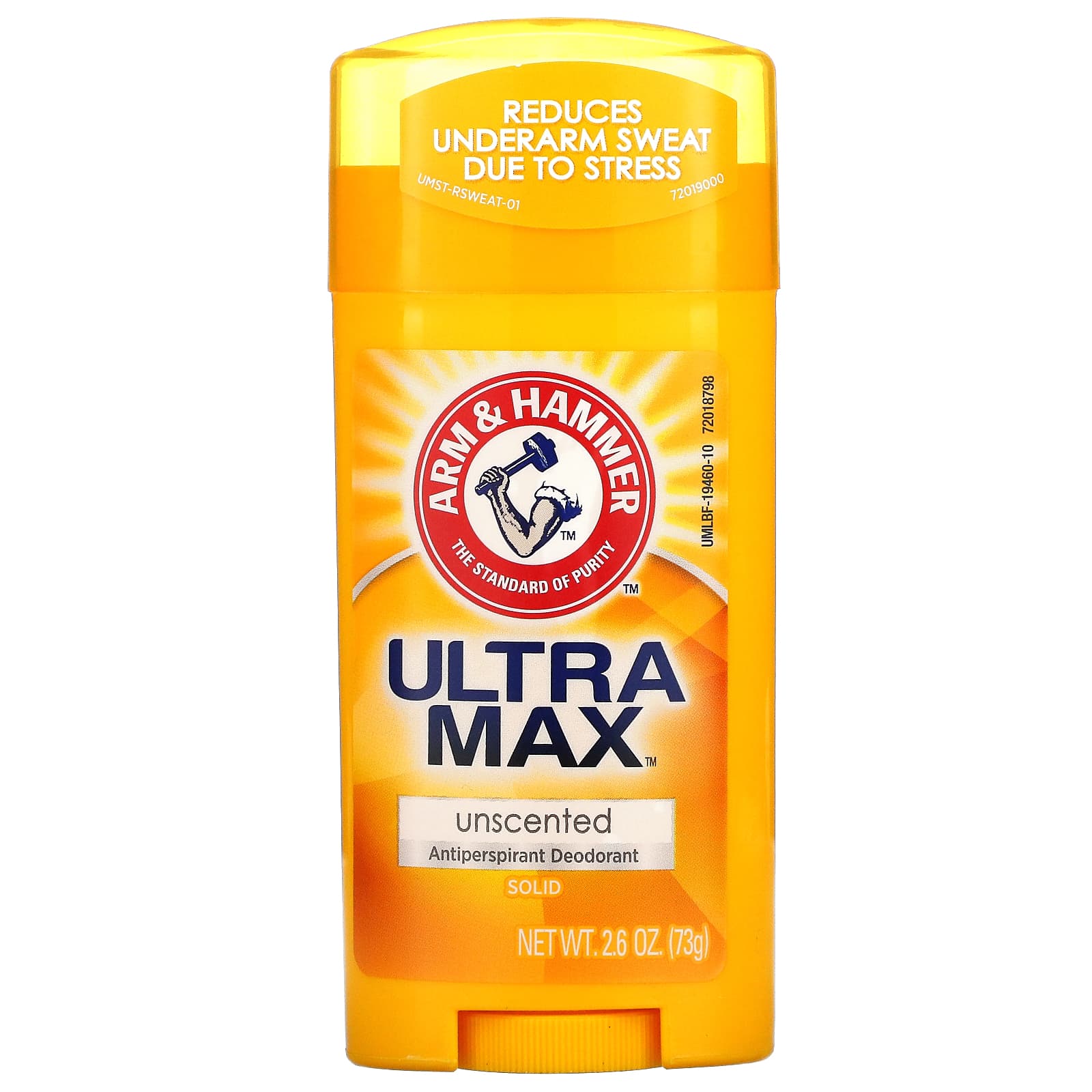 

UltraMax, твердый дезодорант-антиперспирант, без запаха, 73 г (2,6 унции), Arm & Hammer