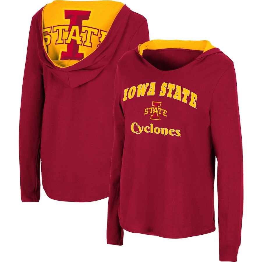 

Футболка с длинным рукавом Colosseum Iowa State Cyclones, кардинал