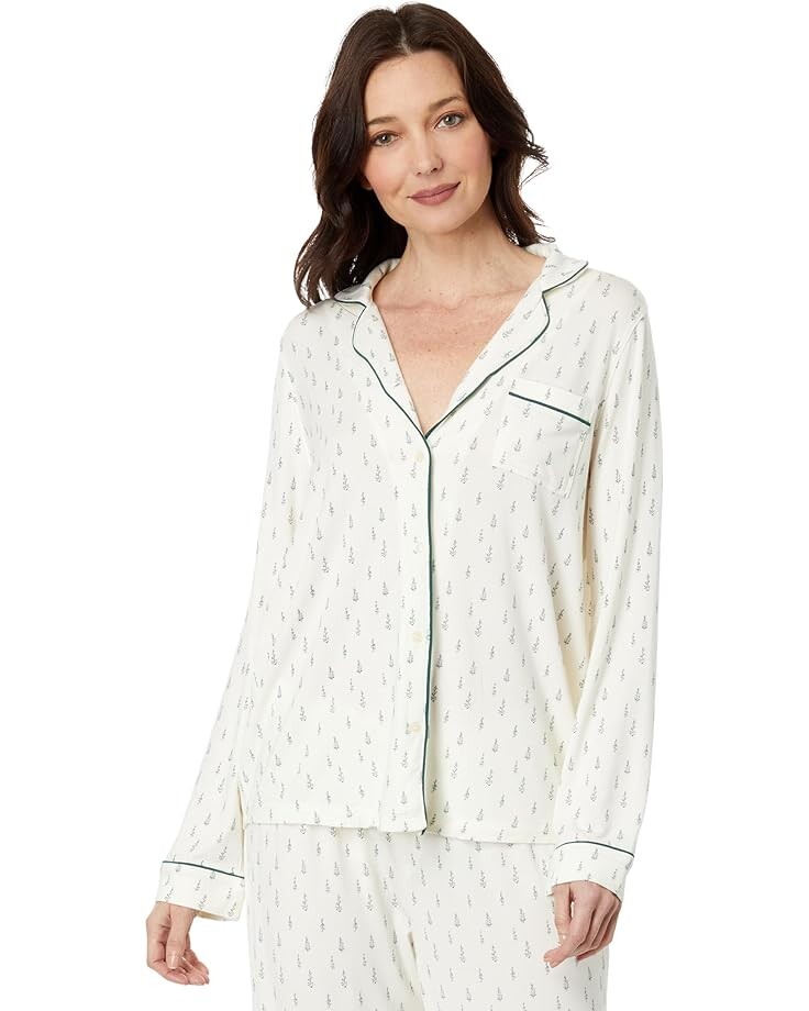 

Брюки Vineyard Vines Modal Long Sleeve Sleep Set, цвет Tiny Tree/Marshmallow
