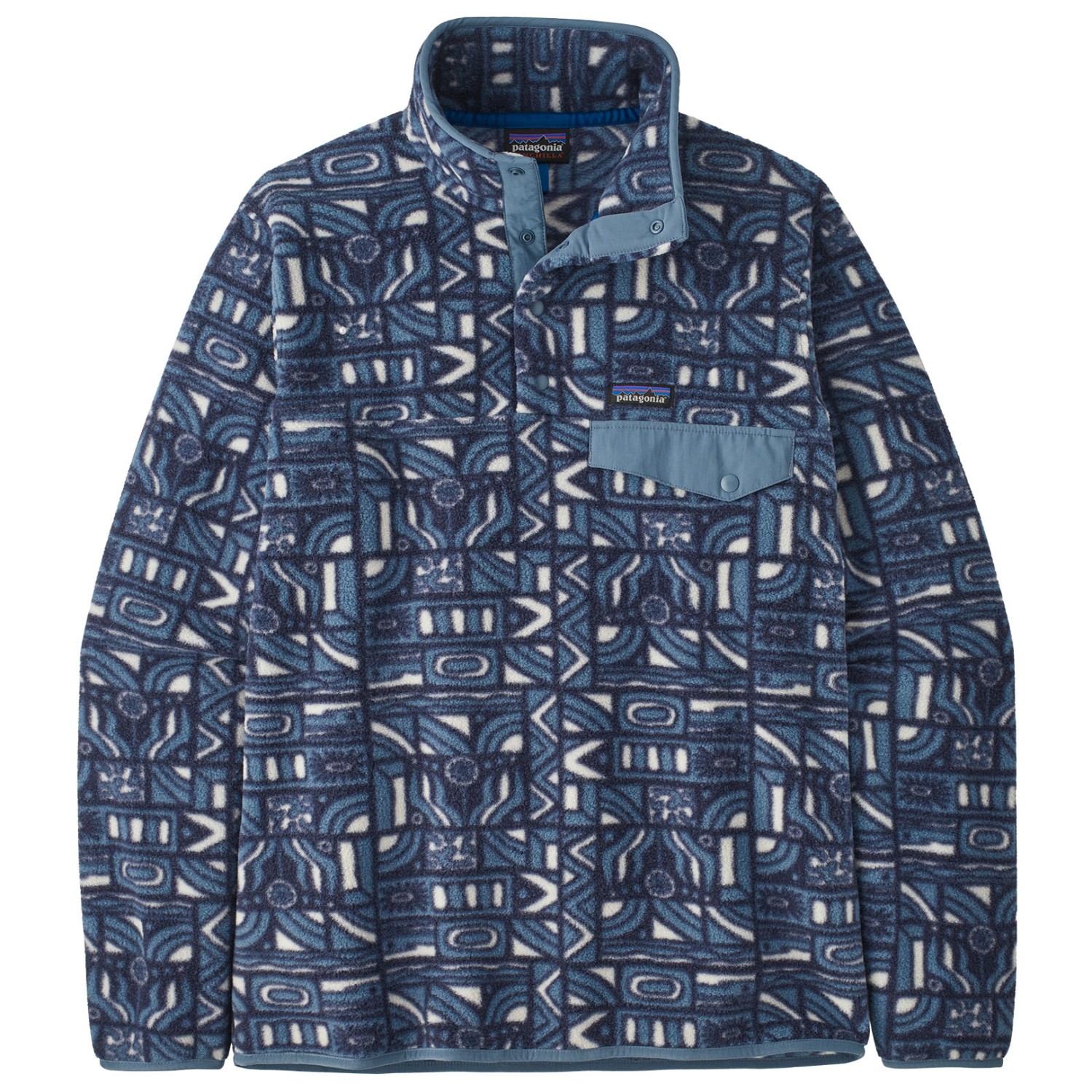 Флисовый свитер Patagonia Lightweight Synch Snap T P/O, цвет New Visions/New Navy