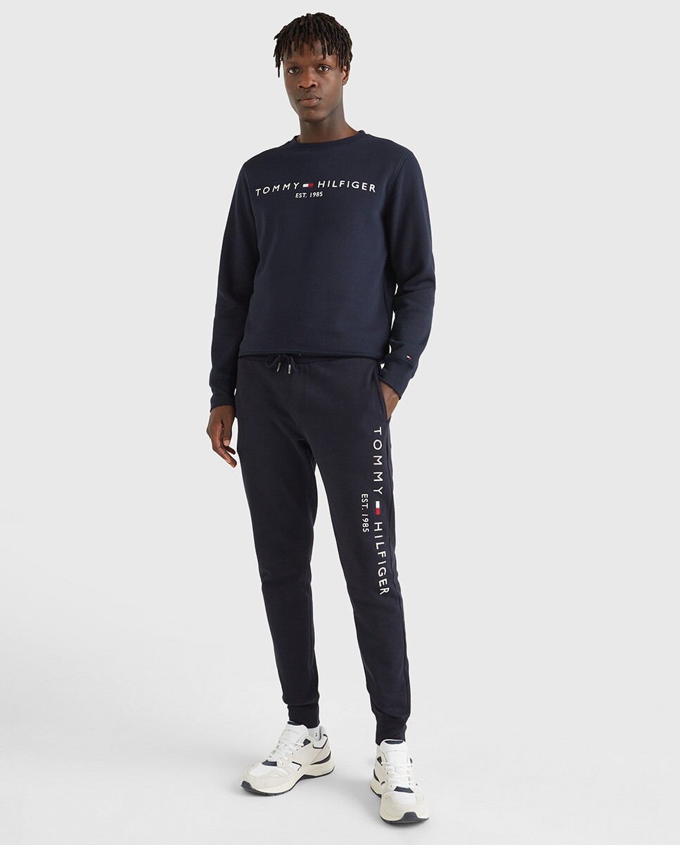 

Обычные мужские хлопковые спортивные штаны Tommy Hilfiger, темно-синий