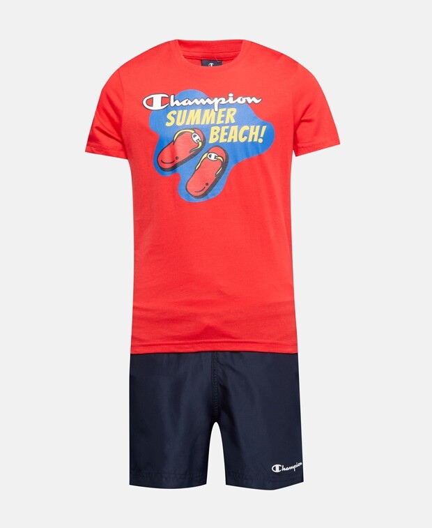 

Комплект из футболки и плавок Champion, красный
