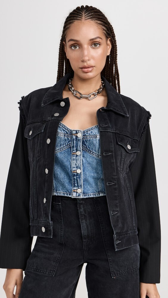 

Куртка MM6 Maison Margiela Black Denim, черный