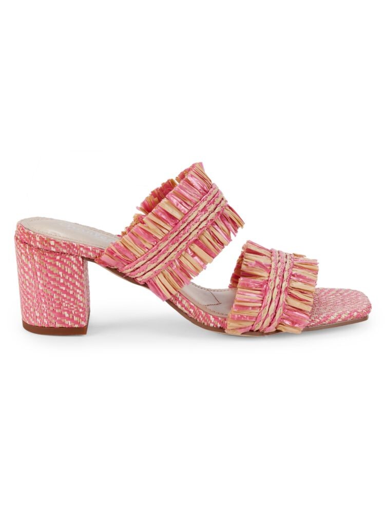 

Сандалии Cami на блочном каблуке из рафии Charles David, цвет Pink Natural