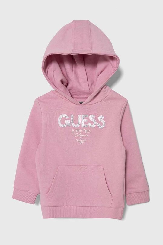 

Детская хлопковая толстовка Guess, розовый