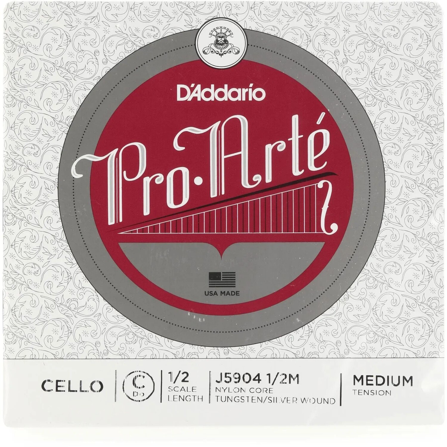 

D'Addario J5904 Pro-Arte Струна C для виолончели - размер 1/2, среднее натяжение