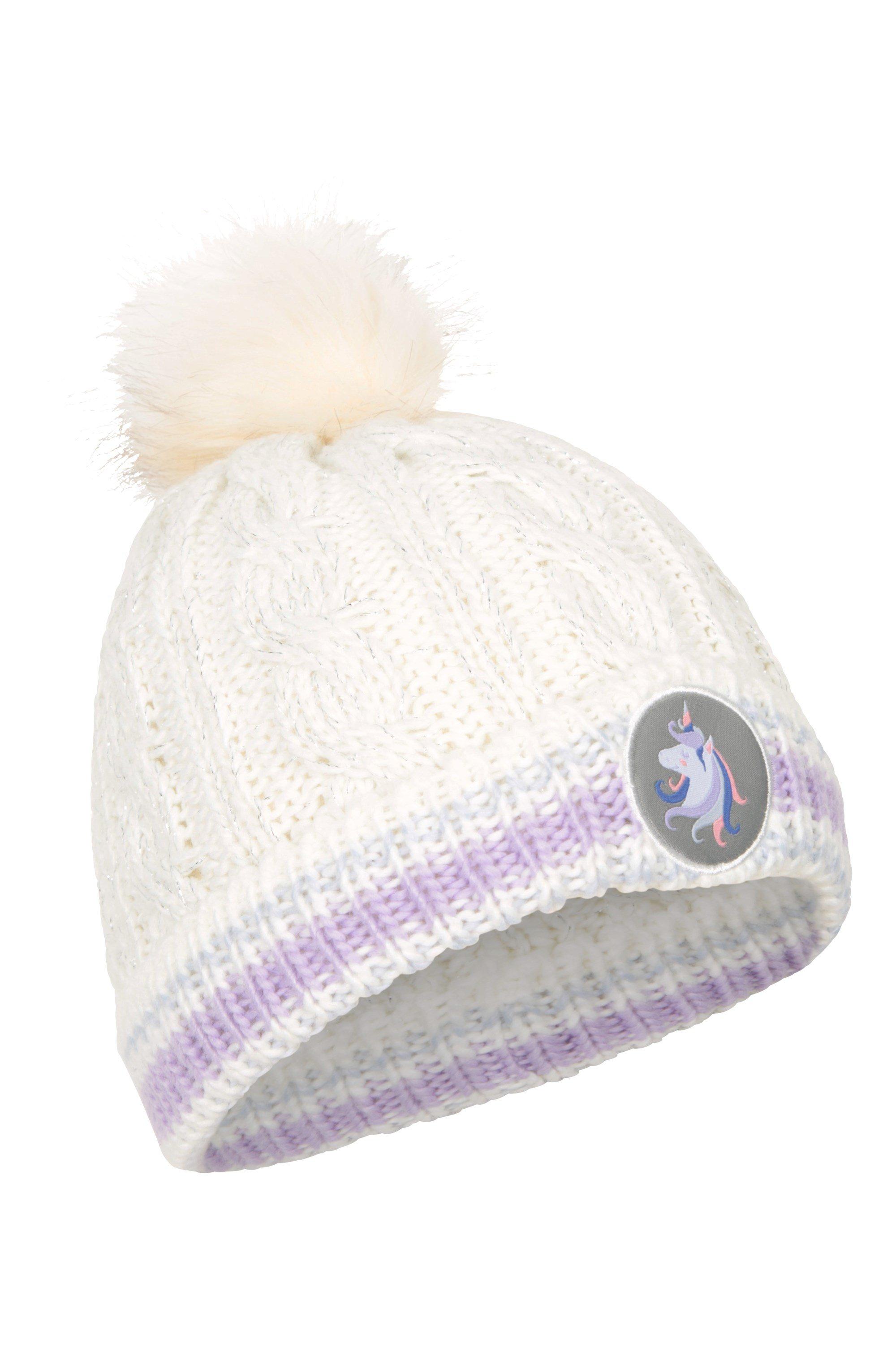 Удобная теплая шапка-бини с логотипом и помпоном Mountain Warehouse, белый