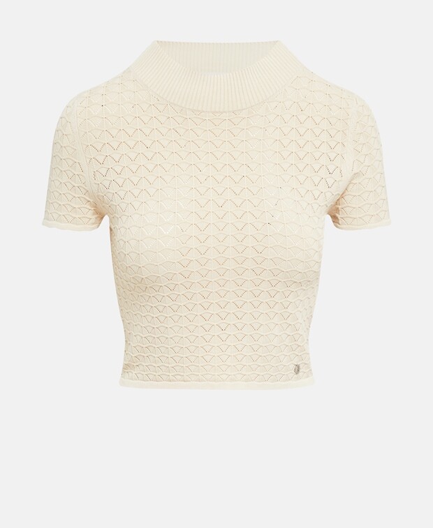 

Пуловер с короткими рукавами Guess, экрю