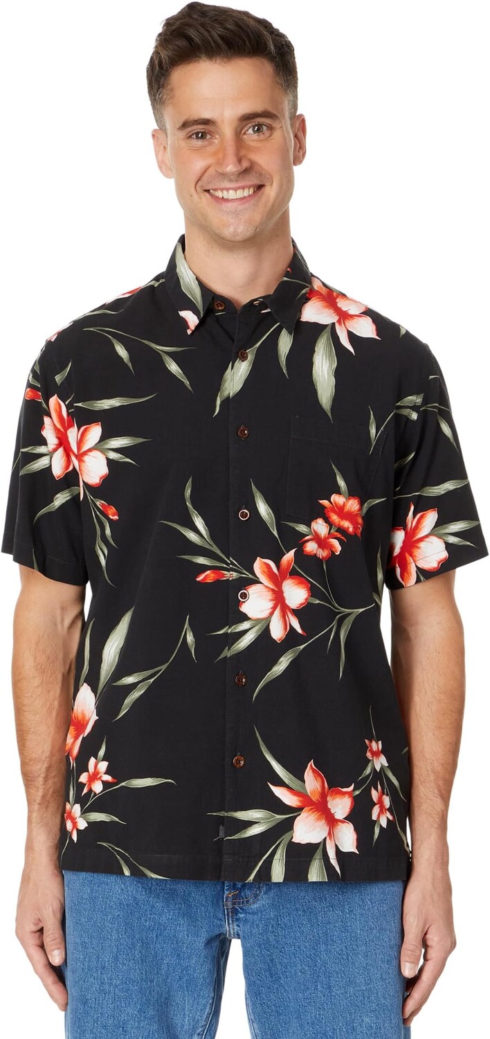 

Рубашка Night Bloomer Short Sleeve Woven Quiksilver, цвет Black Night Bloomer