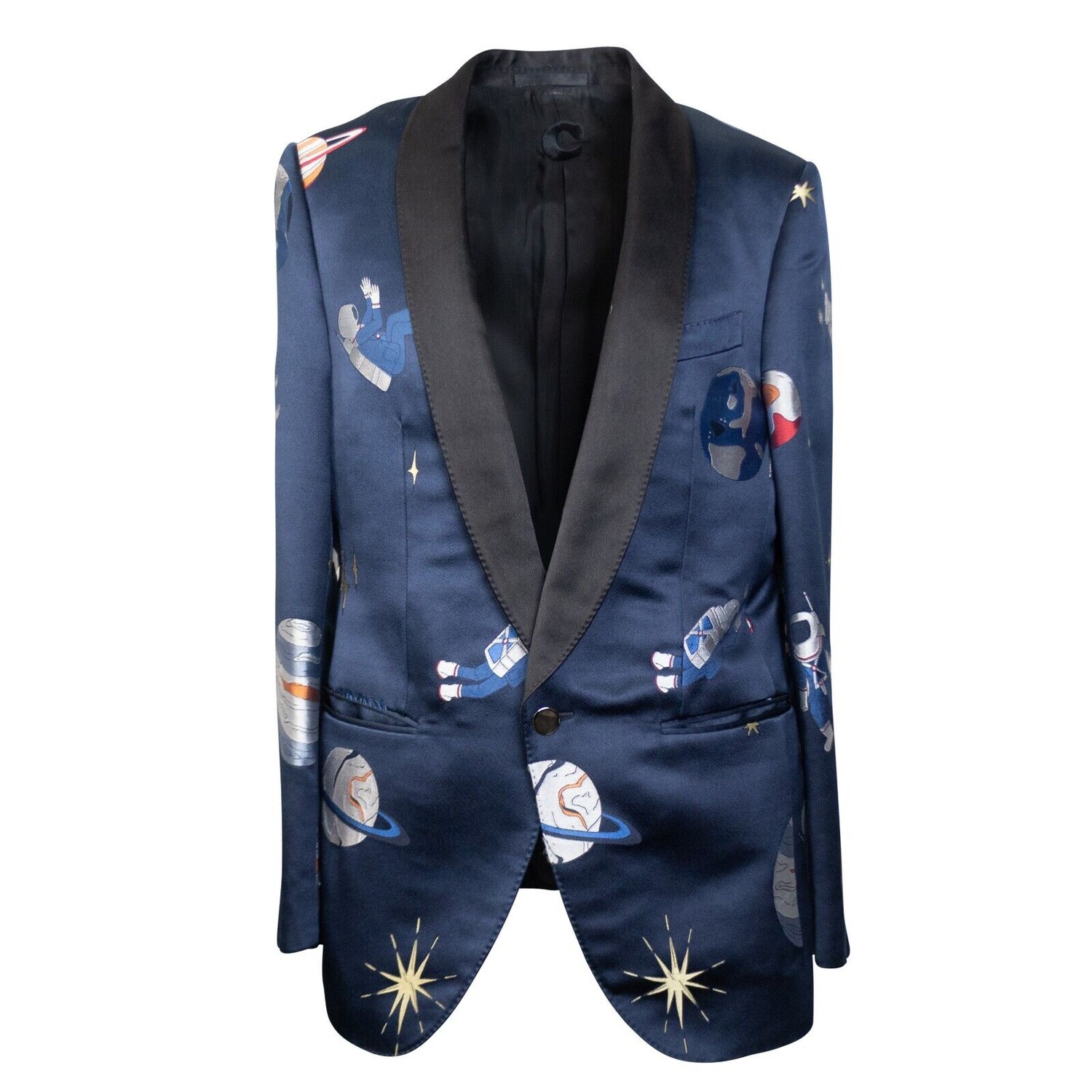 

Однобортный Пиджак Caruso Silk Space Print - Темно-синий, синий