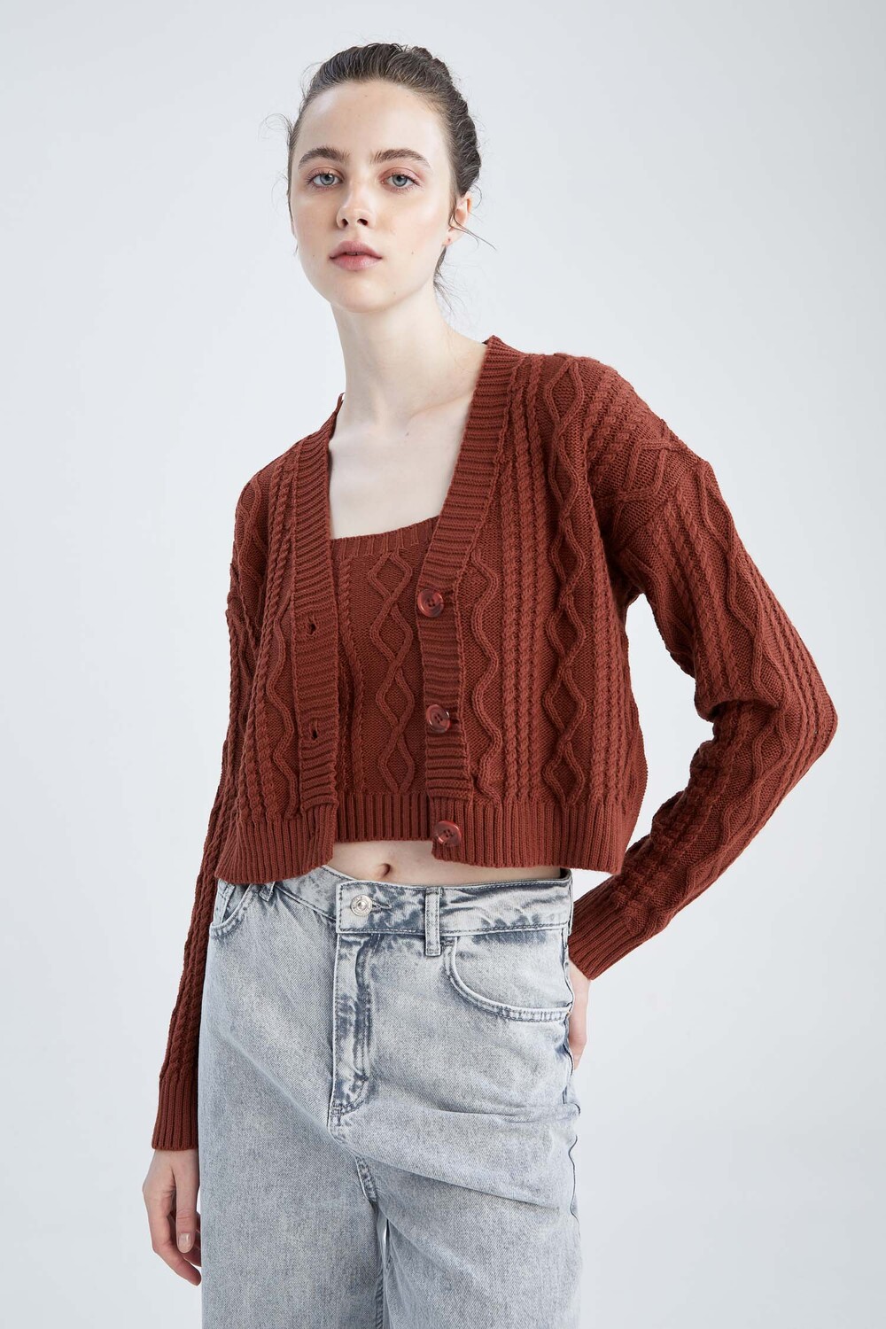 

Кардиган DeFacto REGULAR FIT, цвет Dunkelrosa