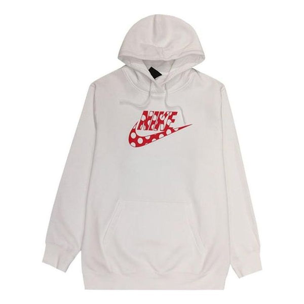 

Толстовка (WMNS) Nike Big Swoosh Dot Logo Pullover Hoodie 'White', белый