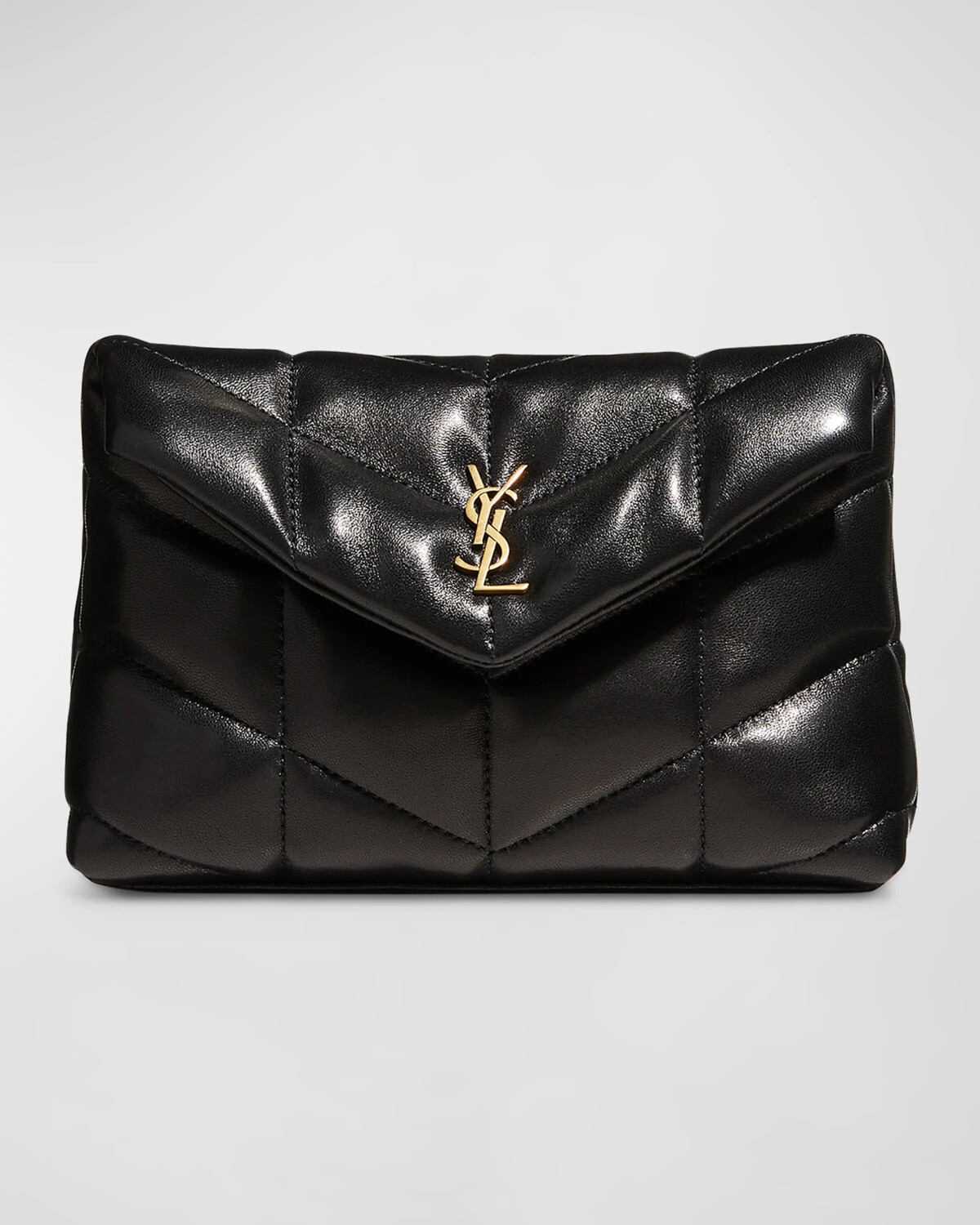 

Клатч Lou Puffer YSL из стеганой кожи Saint Laurent, цвет Black
