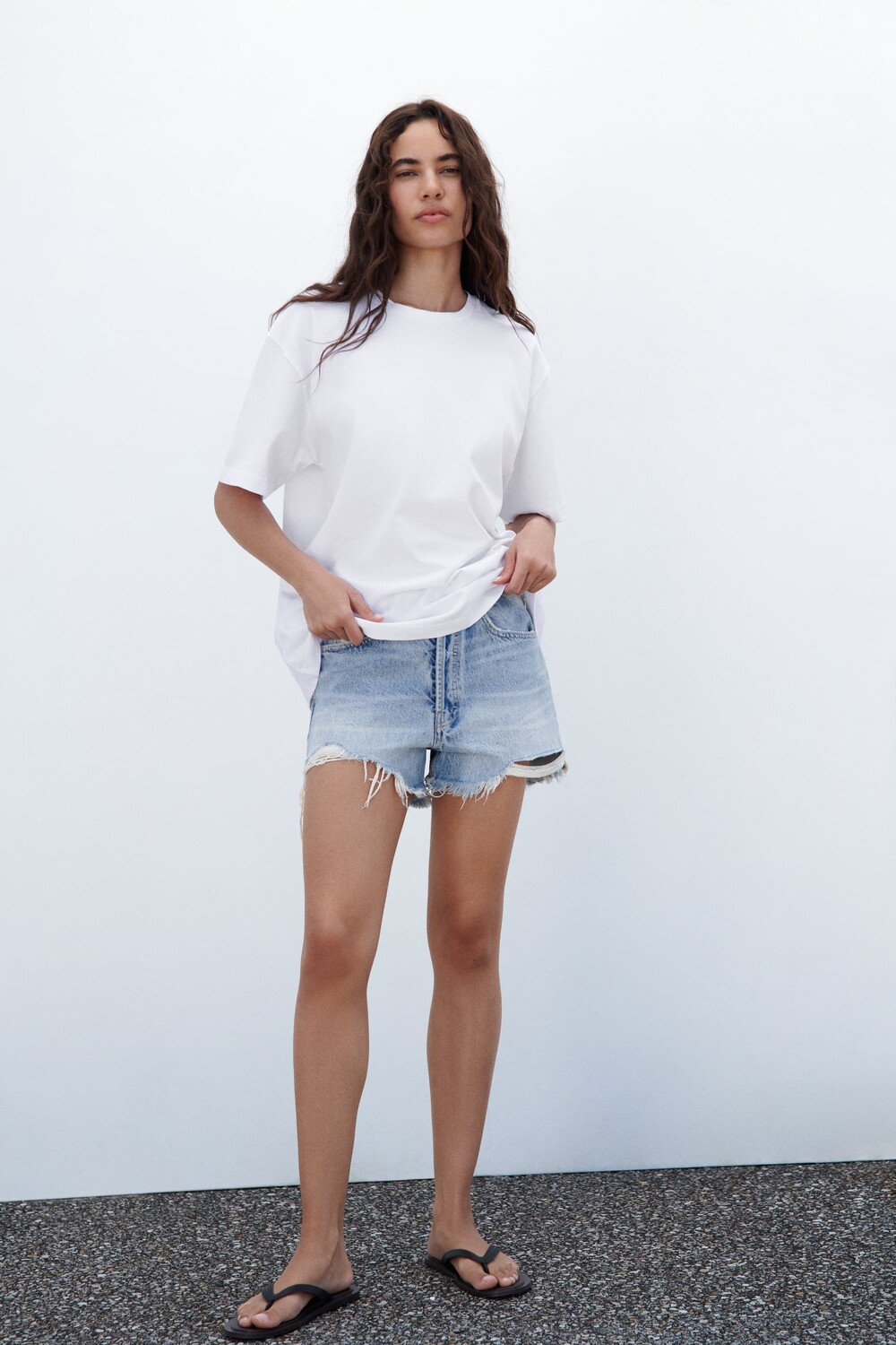 

Футболка большого размера Zara, белый