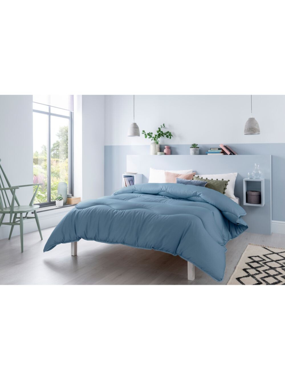 

Пододеяльник The Fine Bedding Company Night Owl без покрытия, 10,5 кг, одинарный, темно-синий