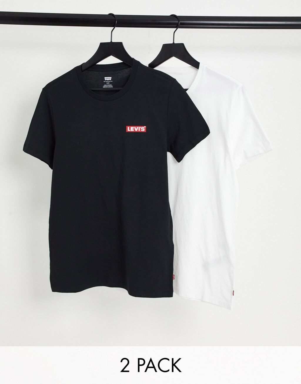 

Комплект из двух футболок Levi's белого/черного цвета с логотипом babytab, Черный