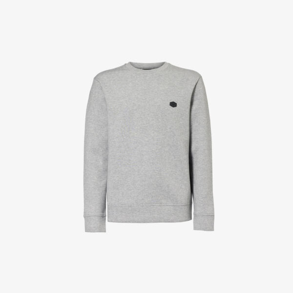 

Толстовка из эластичного смесового хлопка с нашивкой-логотипом Emporio Armani, цвет grigio mel.med