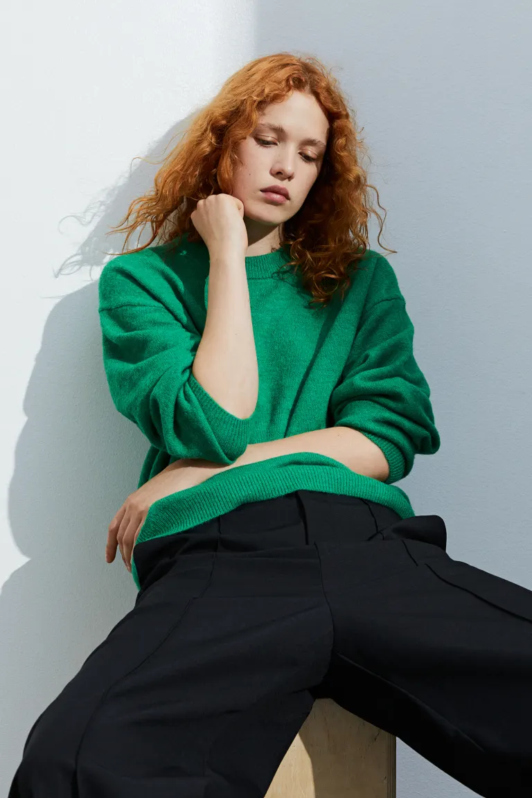 

Вязаная кофта H&M, зеленый