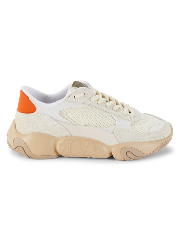 

Кроссовки на платформе с цветными блоками Valentino Garavani, цвет Cream Multi