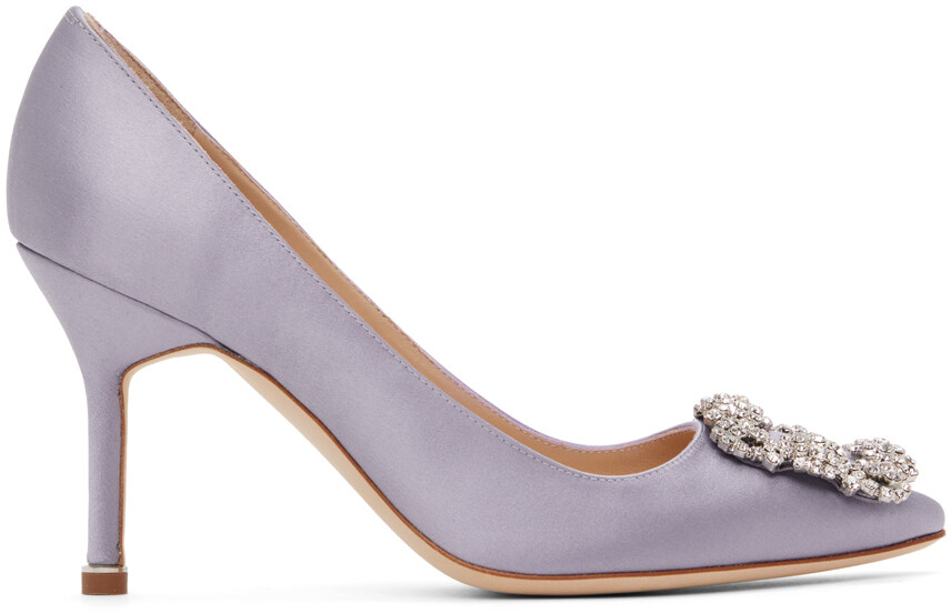 

Фиолетовые туфли Hangisi на каблуке Manolo Blahnik