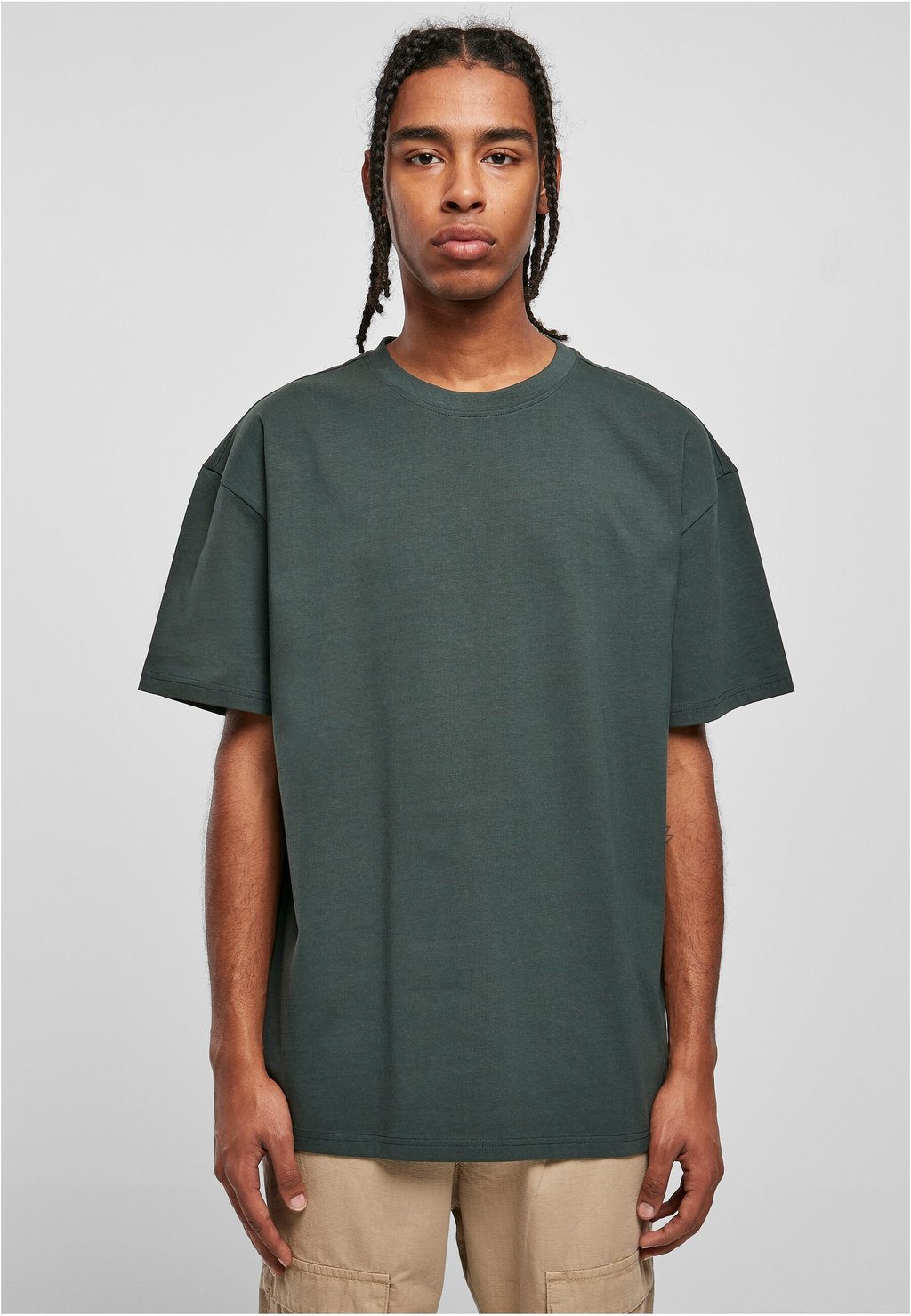 Базовая футболка HEAVY Urban Classics, бутылочно-зеленый