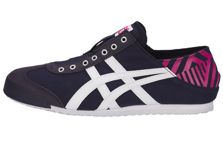 

Кроссовки для скейтбординга MEXICO 66, унисекс, низкие, темно-синие/розовые Onitsuka Tiger