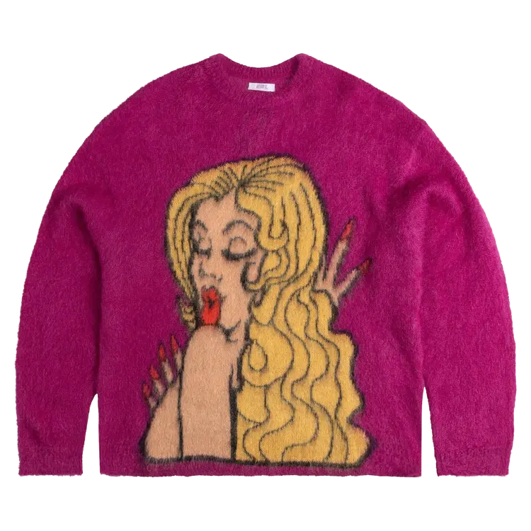 

Свитер ERL Kiss Mohair Intarsia 'Fuscia', розовый