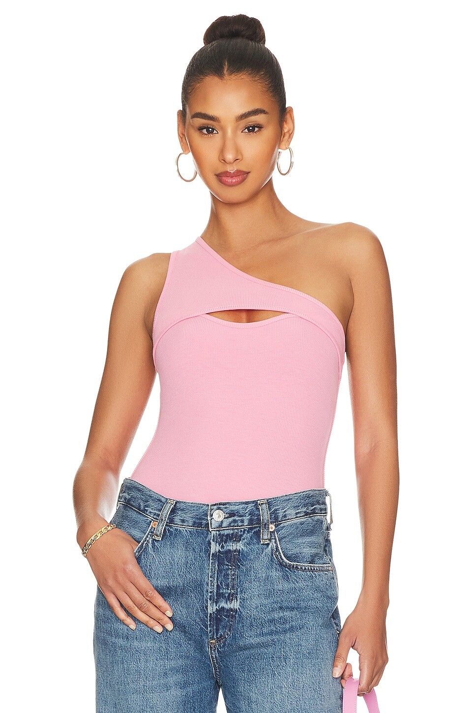 

Боди superdown Sadra One Shoulder, розовый