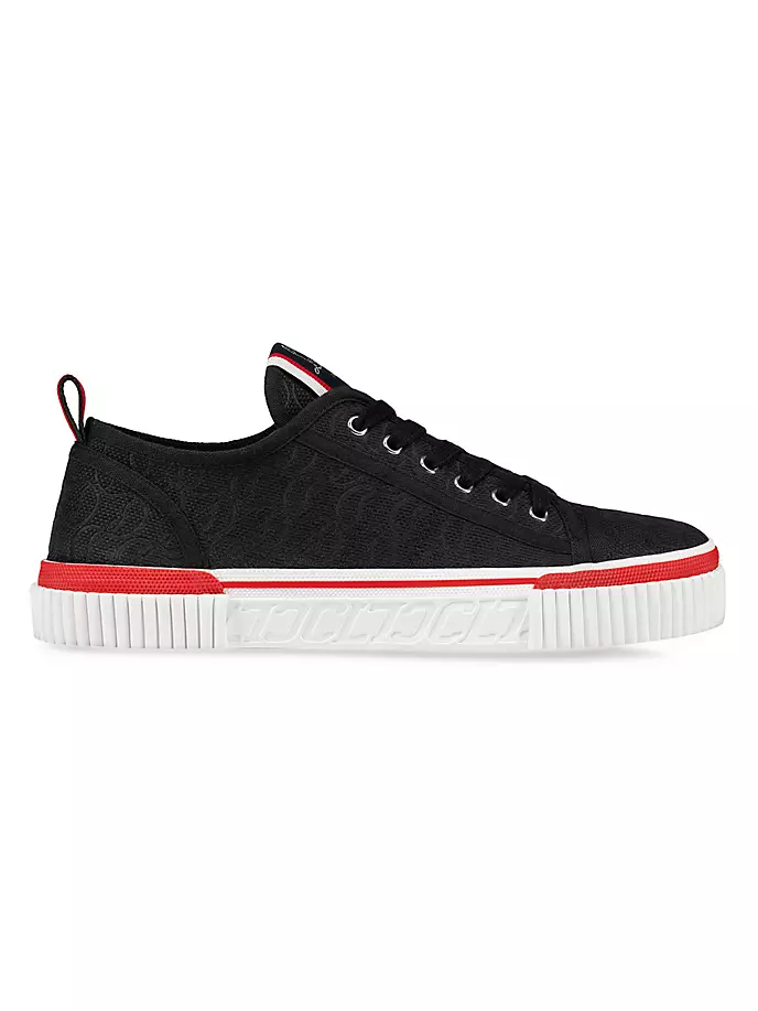 

Жаккардовые низкие кеды Pedro Junior Christian Louboutin, черный